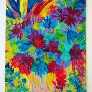 - Gorgeous Tutti Frutti Abstract Acrylic Painting..