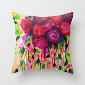 Roses Are Rad 18x18 Decorative Throw Pillow Cover,..