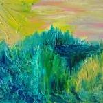 Dream Abstract Acrylic Painting Impasto Landscape..