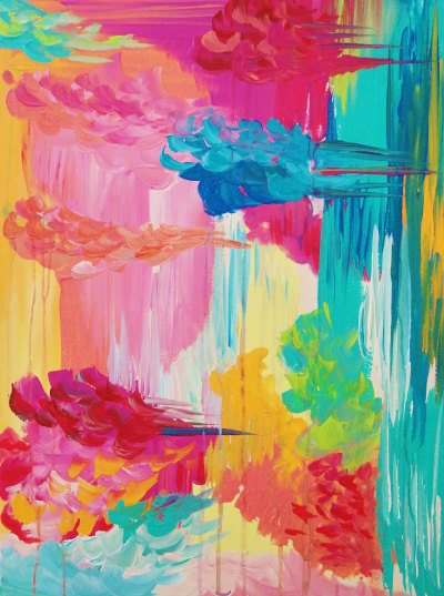 The Return Colorful Original Abstract Acrylic Painting 18 X 24