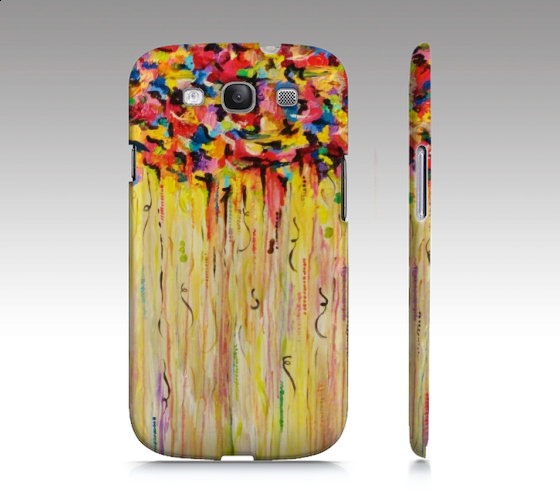 Raining Sunshine Samsung Galaxy S3 Or Gs4 Plastic Cell Phone Case Cover Protective Colorful Art Abstract Acrylic Painting